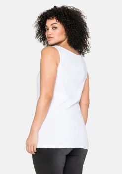 Tanktop aus Baumwolle, mit Rundhalsausschnitt