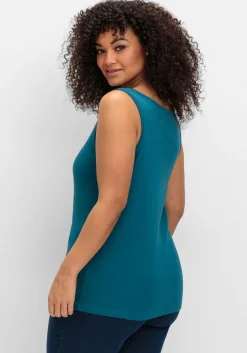 Tanktop aus Baumwolle, mit Rundhalsausschnitt