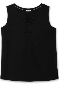 Tanktop aus Jersey, mit Biesen am Ausschnitt