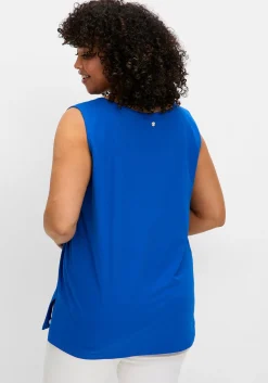 Tanktop aus Jersey, mit Biesen am Ausschnitt