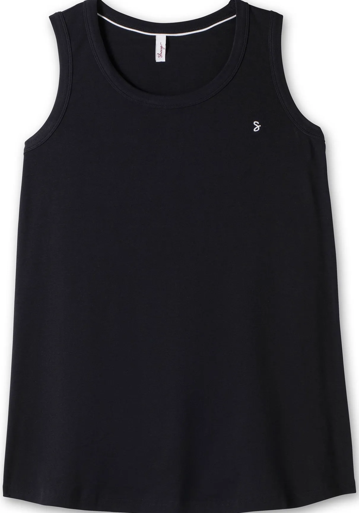 Top in leichter A-Linie, aus Rippqualität