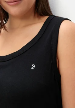 Top in leichter A-Linie, aus Rippqualität