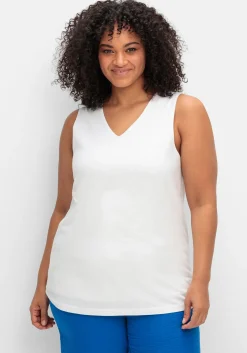 Top mit doppellagigem Vorderteil