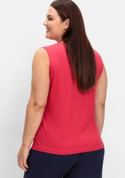 Top mit kurzer Knopfleiste