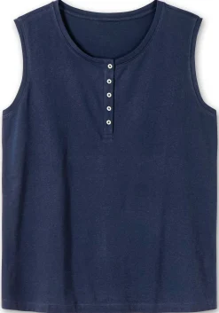 Top mit kurzer Knopfleiste