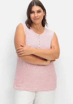 Top mit kurzer Knopfleiste