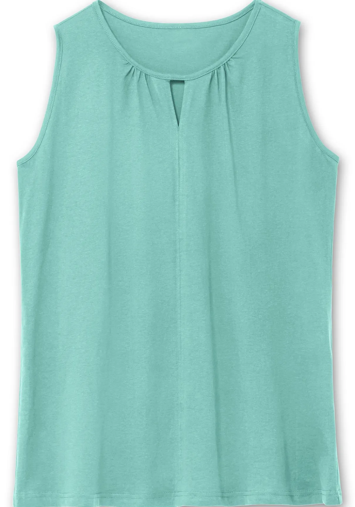 Top mit leichter Raffung und Cut-out am Ausschnitt