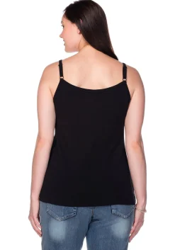 Top mit Spaghettiträgern, in Rippqualität