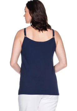 Top mit Spaghettiträgern, in Rippqualität