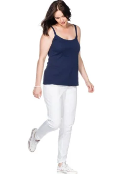 Top mit Spaghettiträgern, in Rippqualität