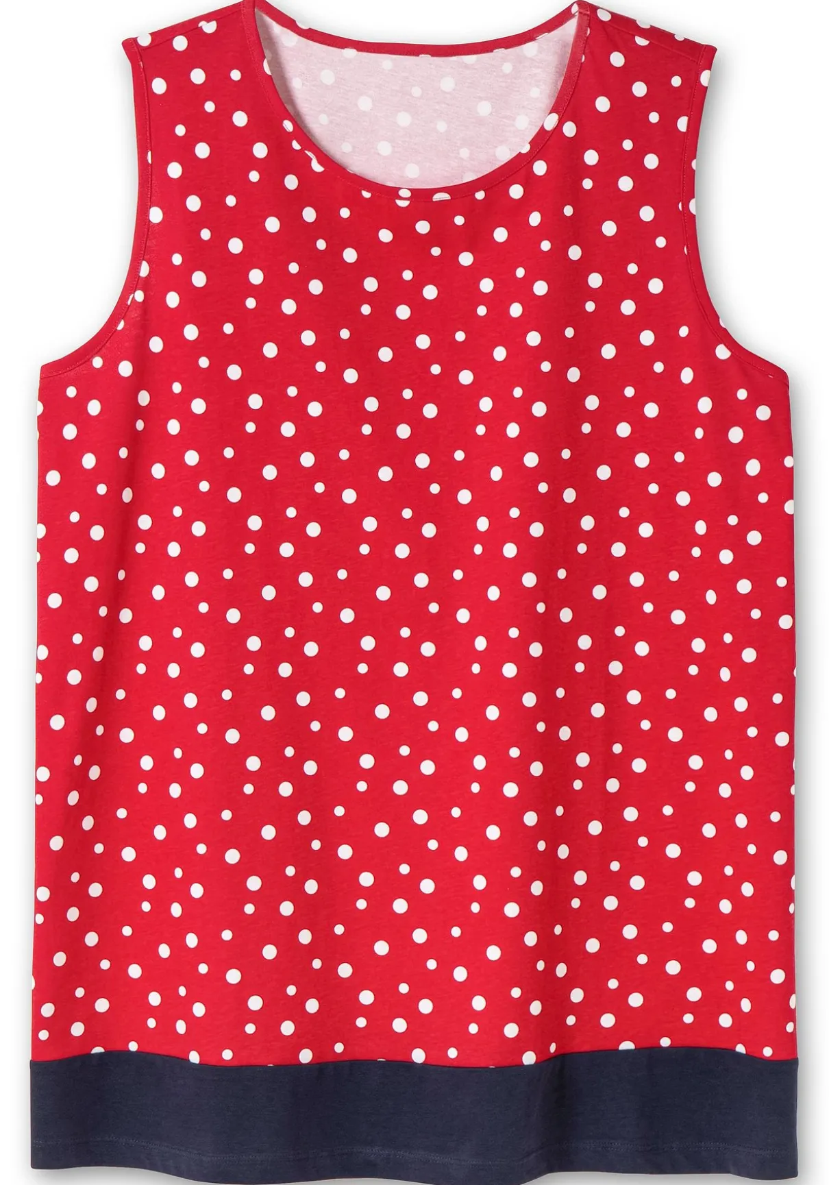 Top mit Tupfen-Alloverdruck