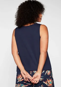 Top mit Wasserfallkragen und Gummibund