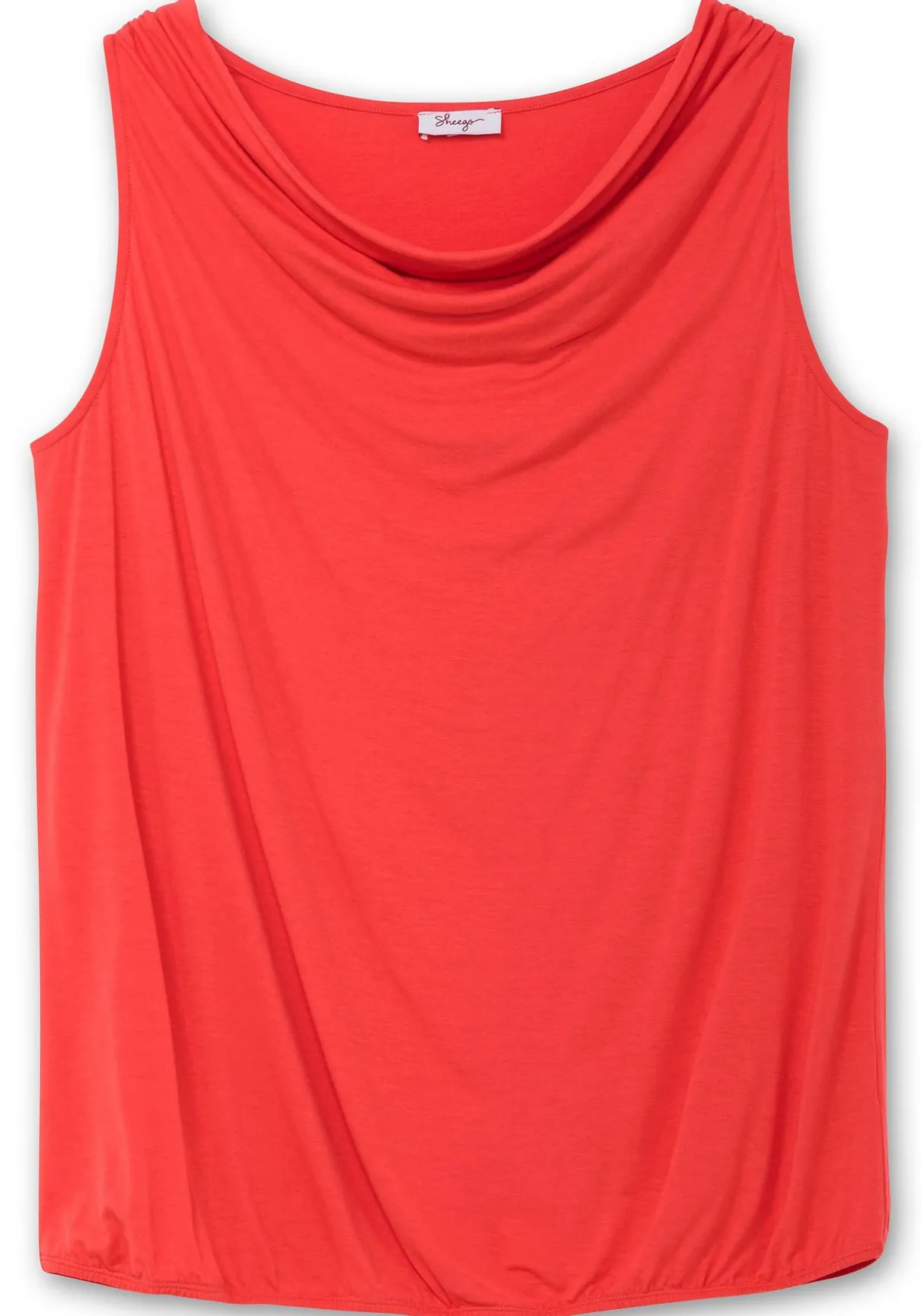 Top mit Wasserfallkragen und Gummibund