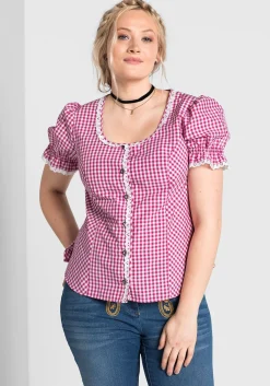 Trachtenbluse mit typischem Trachtenkaro