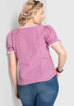 Trachtenbluse mit typischem Trachtenkaro