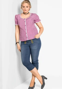 Trachtenbluse mit typischem Trachtenkaro