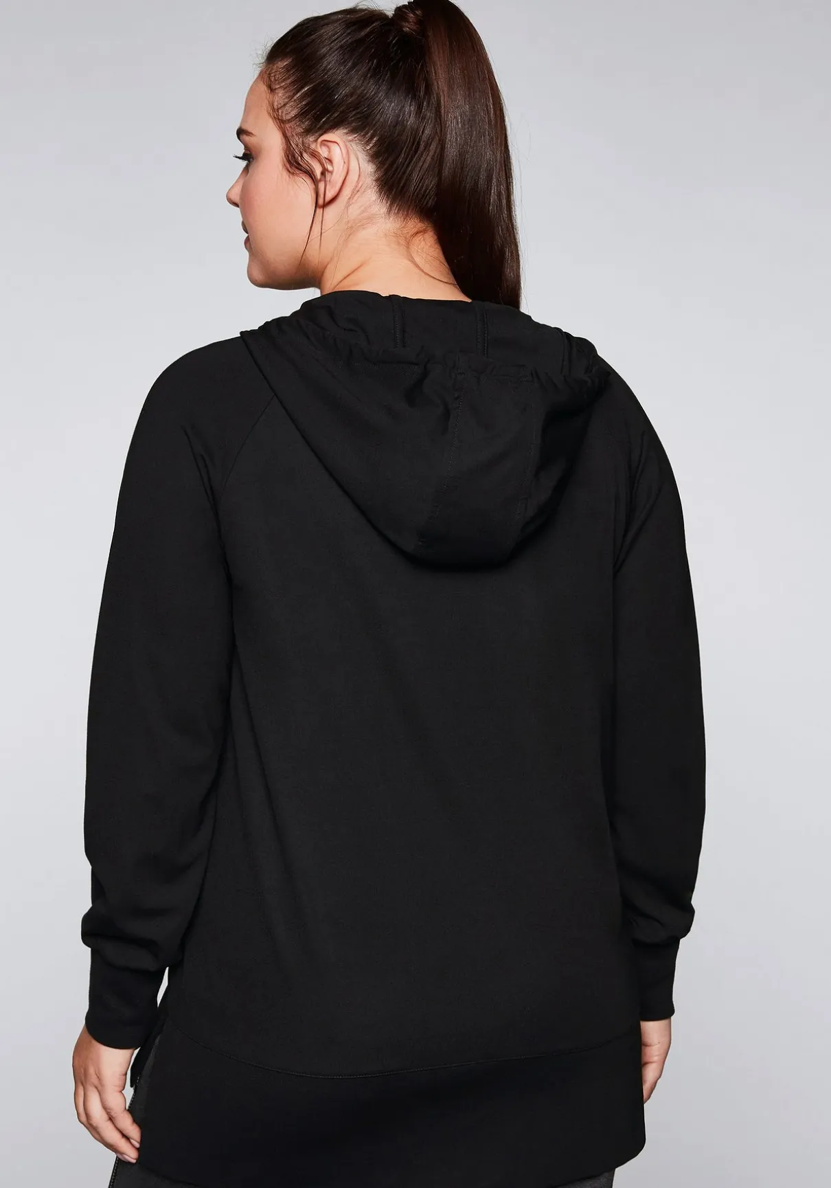 Trainingsjacke mit Kapuze, aus Sweat