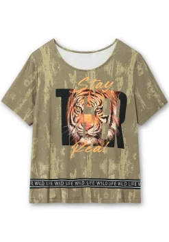 T-Shirt mit Animal-Frontprint