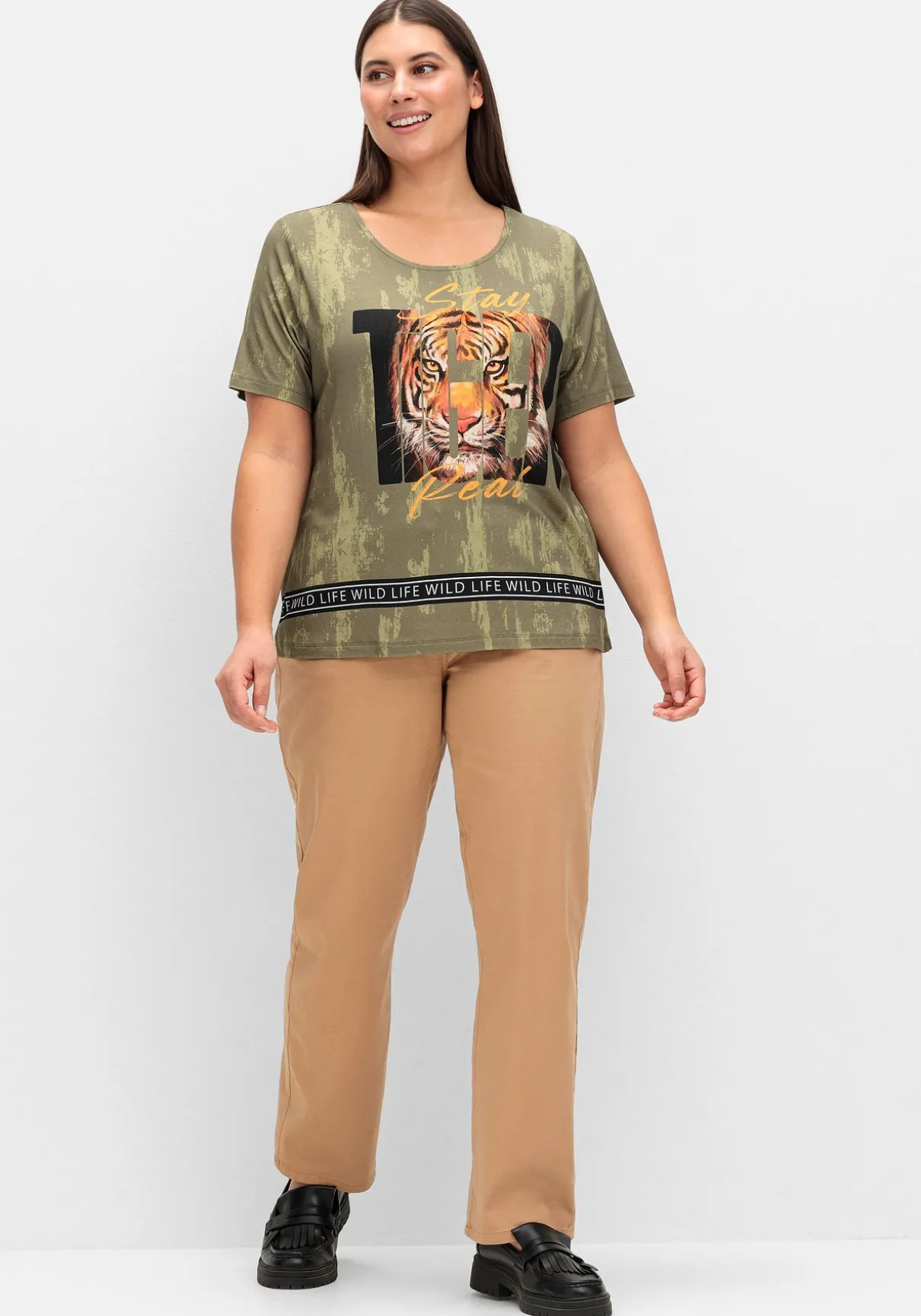 T-Shirt mit Animal-Frontprint