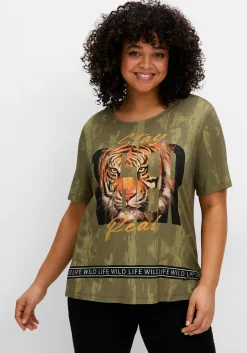 T-Shirt mit Animal-Frontprint