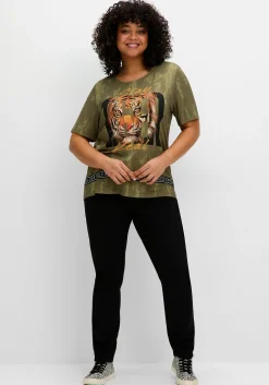 T-Shirt mit Animal-Frontprint