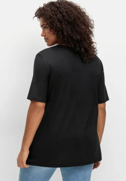 T-Shirt mit doppellagigem Vorderteil