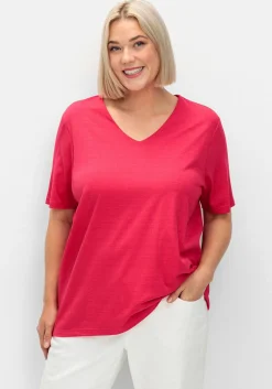 T-Shirt mit doppellagigem Vorderteil