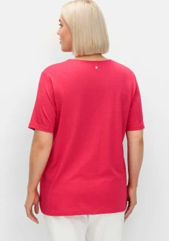 T-Shirt mit doppellagigem Vorderteil