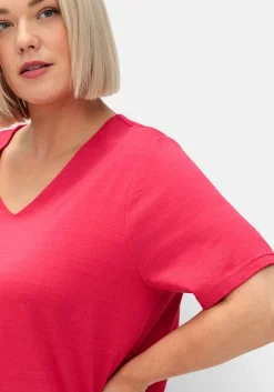 T-Shirt mit doppellagigem Vorderteil