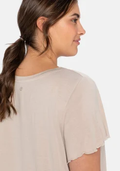 T-Shirt mit Flügelärmeln, aus Viskosejersey