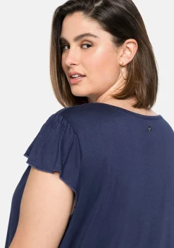 T-Shirt mit Flügelärmeln und breitem Bund