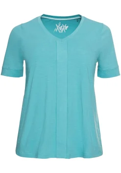 T-Shirt mit gesteppter Falte vorn, aus Jersey