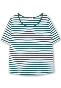 T-Shirt mit Streifen und Rundhalsausschnitt