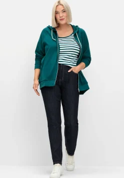 T-Shirt mit Streifen und Rundhalsausschnitt