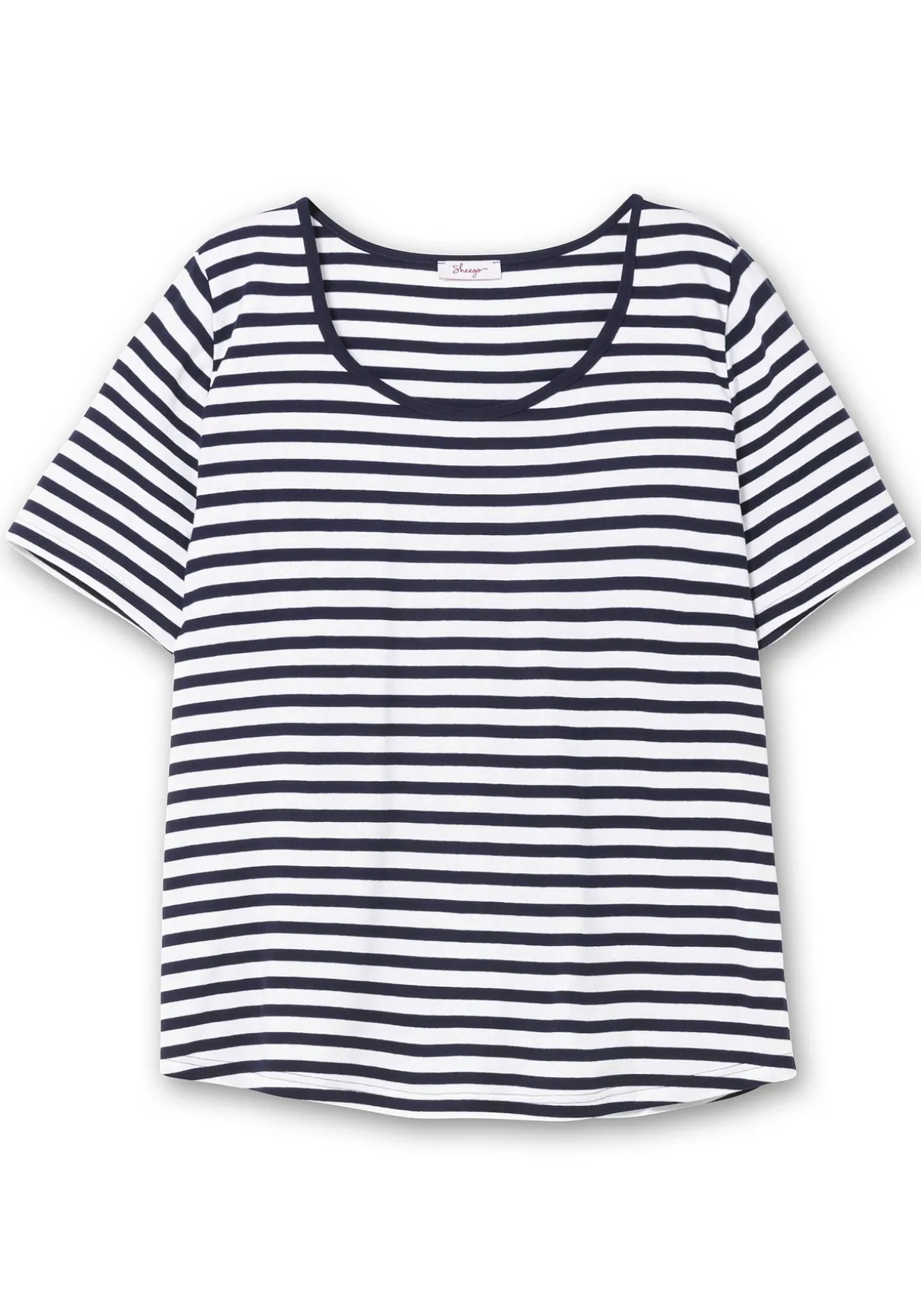 T-Shirt mit Streifen und Rundhalsausschnitt