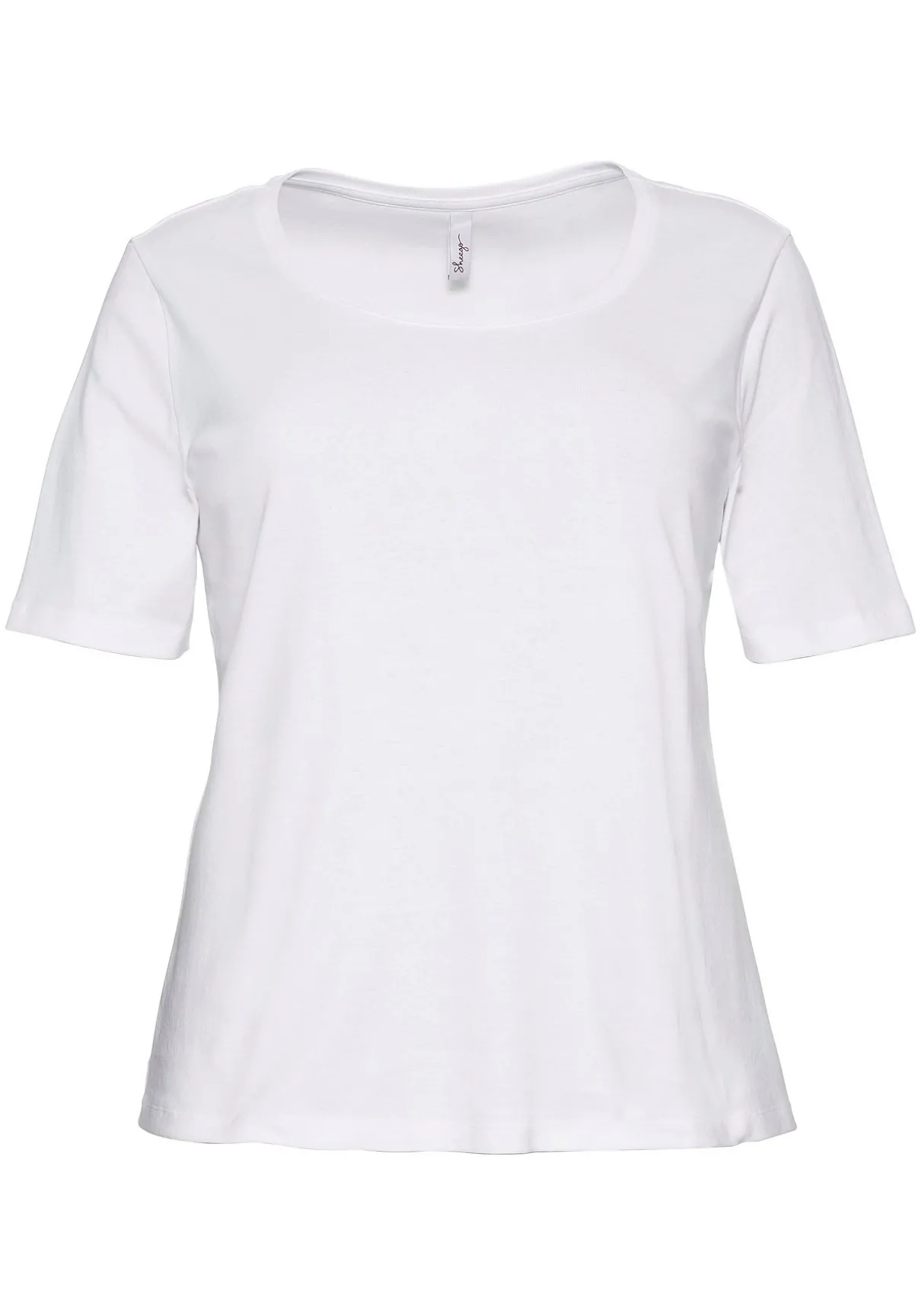 T-Shirt mit tiefem Ausschnitt und längerem Ärmel