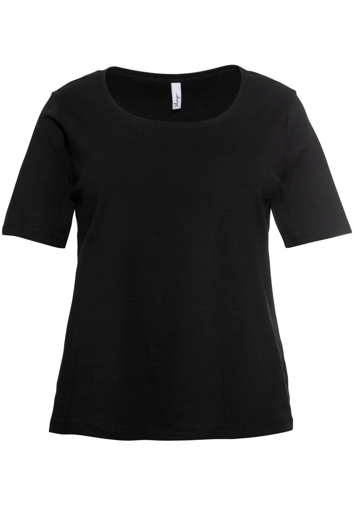 T-Shirt mit tiefem Ausschnitt und längerem Ärmel