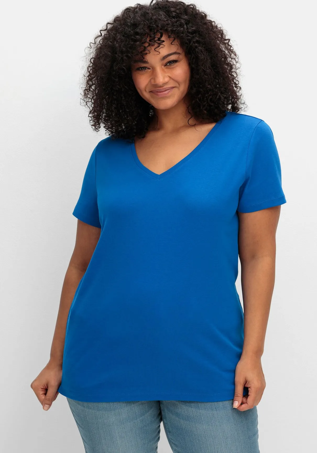 T-Shirt mit V-Ausschnitt