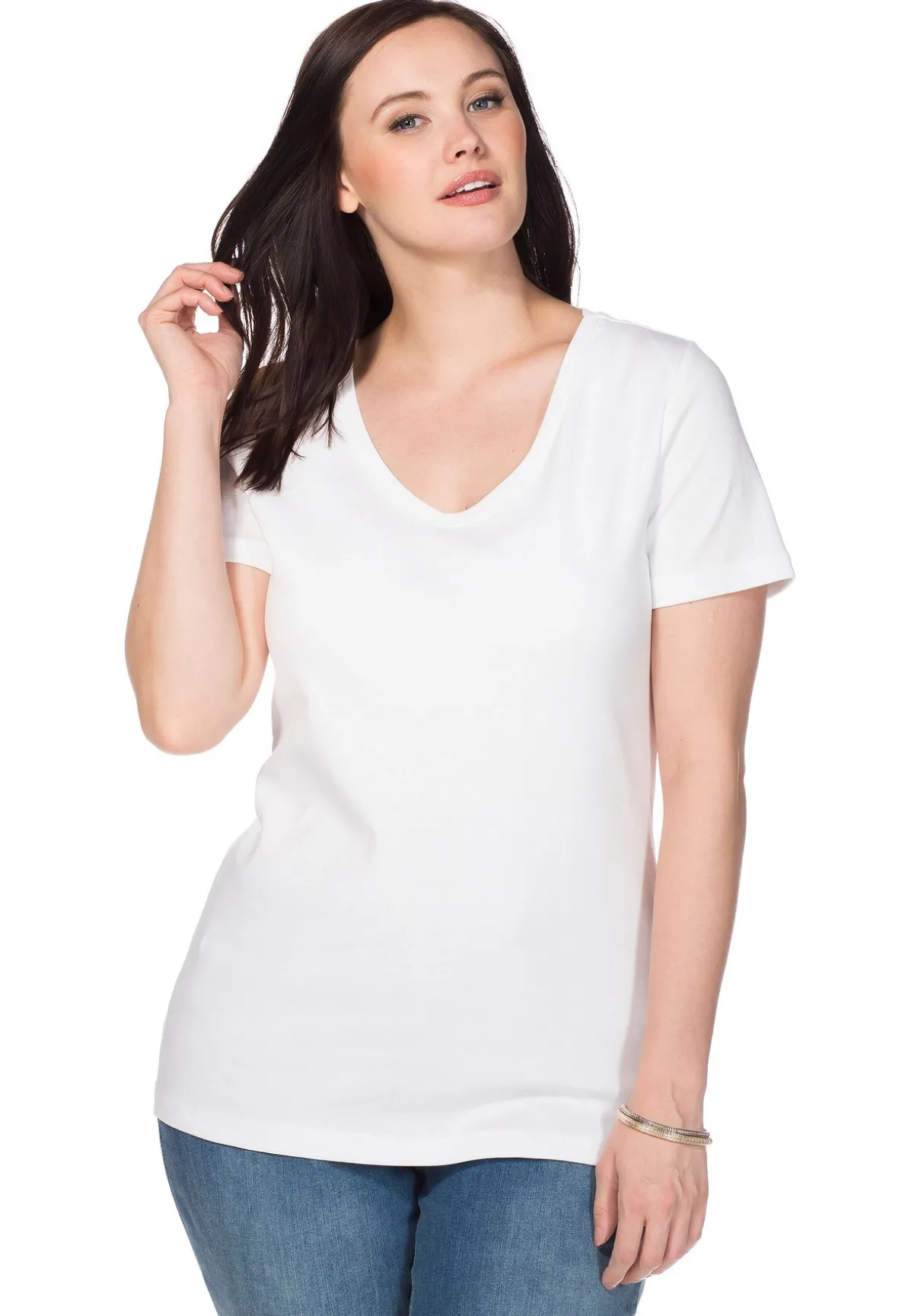 T-Shirt mit V-Ausschnitt