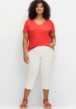 T-Shirt mit V-Ausschnitt