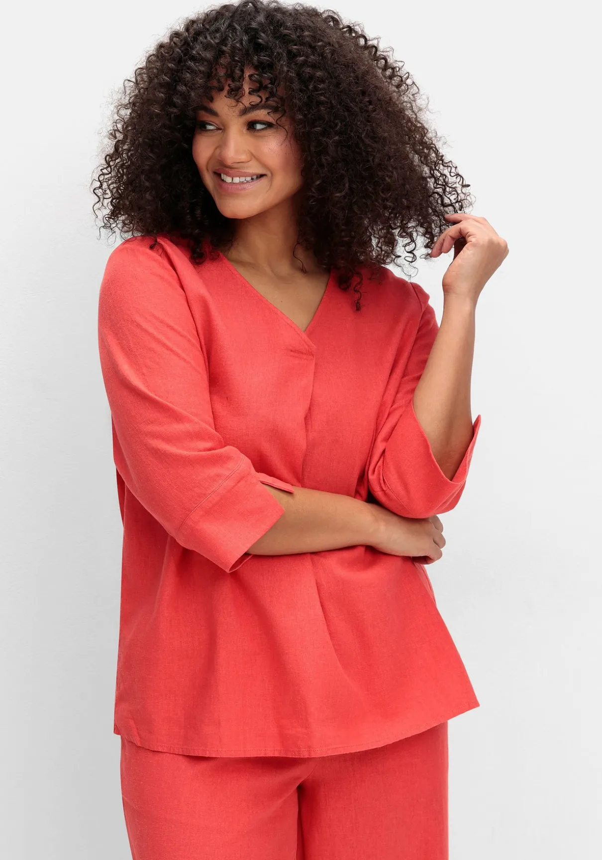 Tunika aus Leinen-Viskose-Mix, in leichter A-Linie