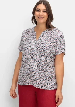 Tunika aus Viskose, mit grafischem Alloverdruck