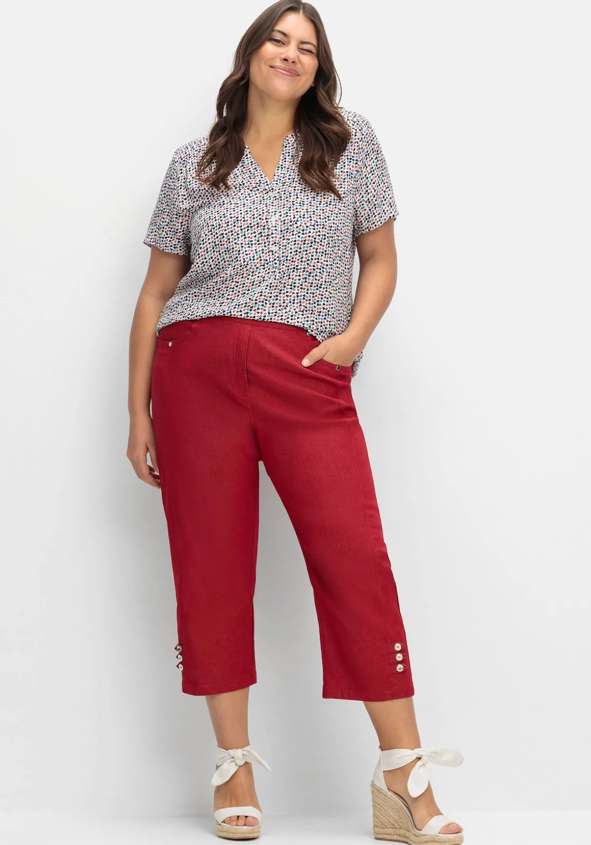 Tunika aus Viskose, mit grafischem Alloverdruck