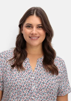 Tunika aus Viskose, mit grafischem Alloverdruck