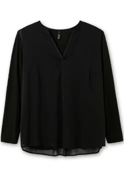 Tunika im Lagenlook aus Chiffon und Jersey