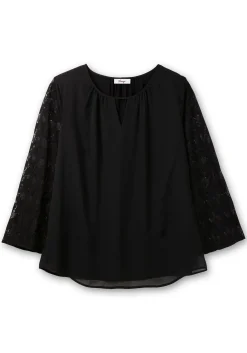 Tunika im Lagenlook, mit Spitzenärmeln