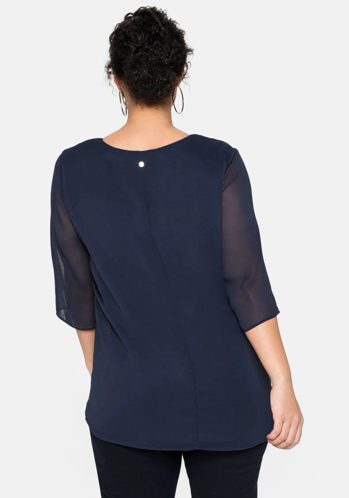 Tunika im Layerlook, mit Chiffon