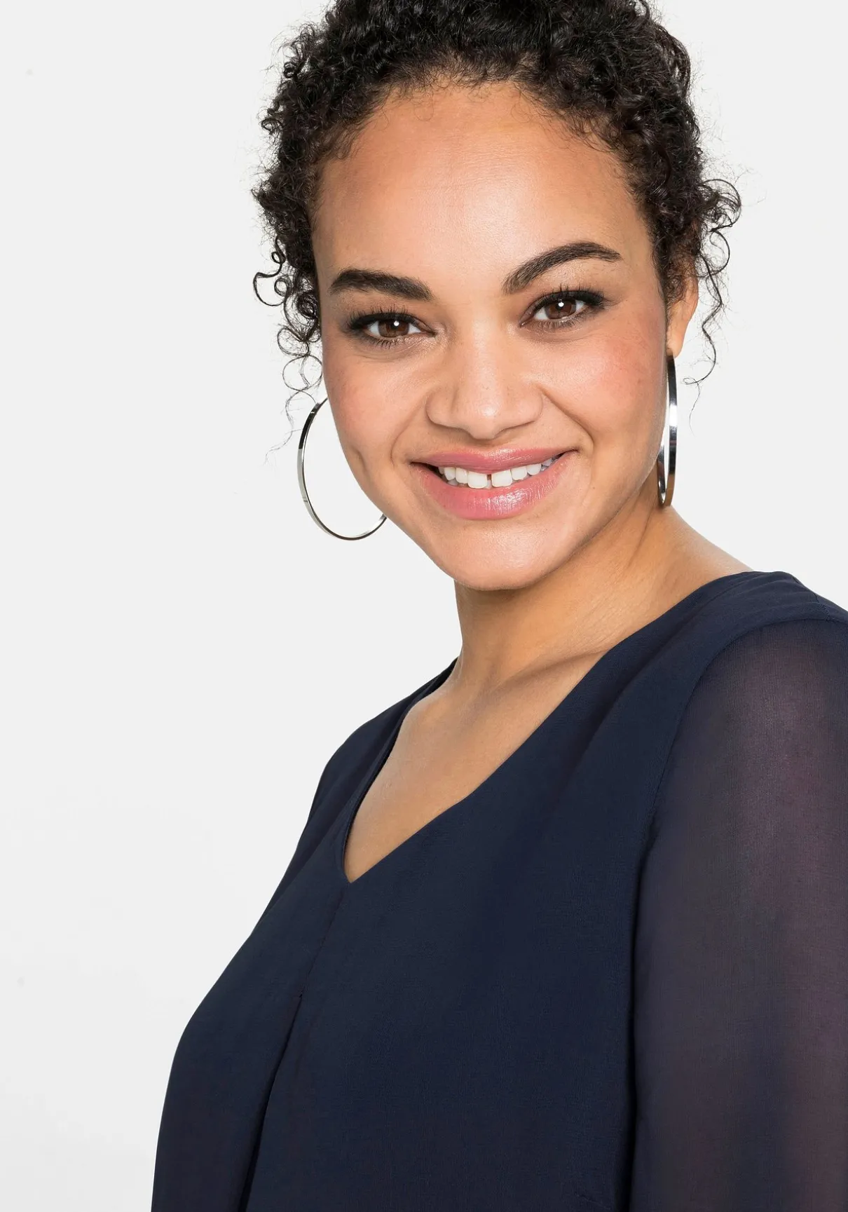 Tunika im Layerlook, mit Chiffon