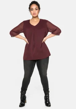 Tunika im Layerlook, mit Chiffon