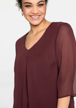 Tunika im Layerlook, mit Chiffon